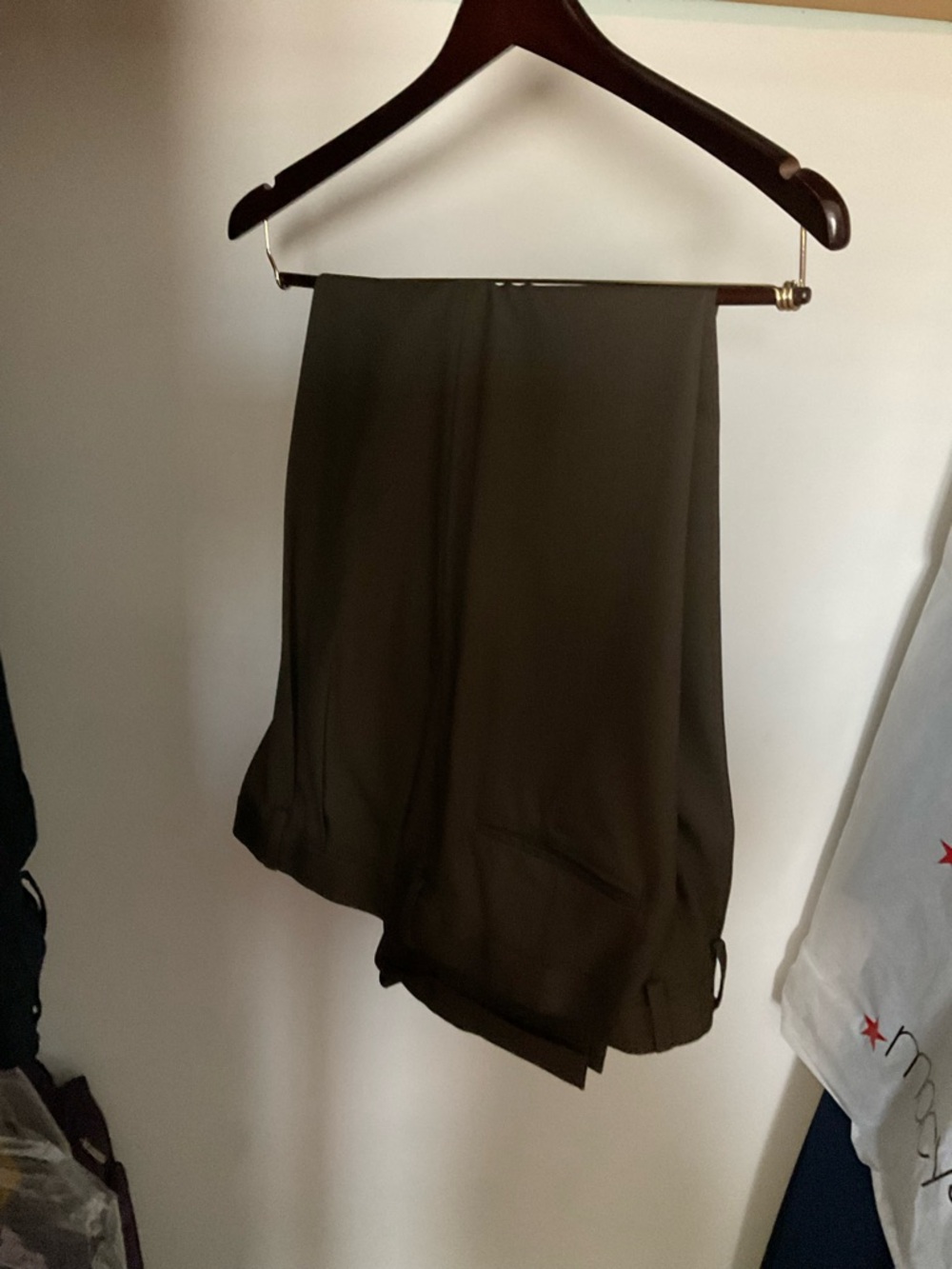 Haggar Dark Brown Dress Slacks with Cuffs